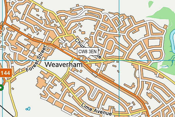 CW8 3EN map - OS VectorMap District (Ordnance Survey)