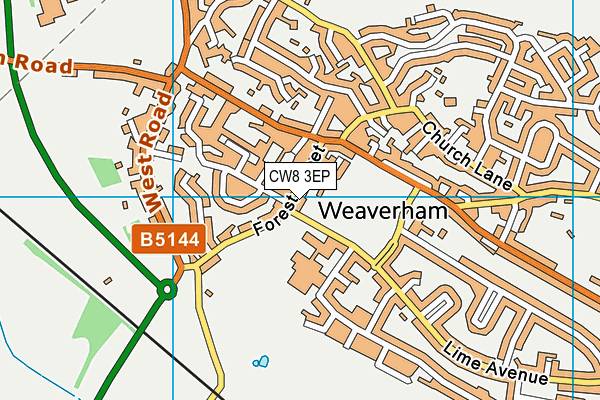 CW8 3EP map - OS VectorMap District (Ordnance Survey)