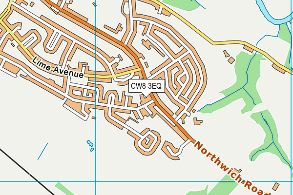 CW8 3EQ map - OS VectorMap District (Ordnance Survey)