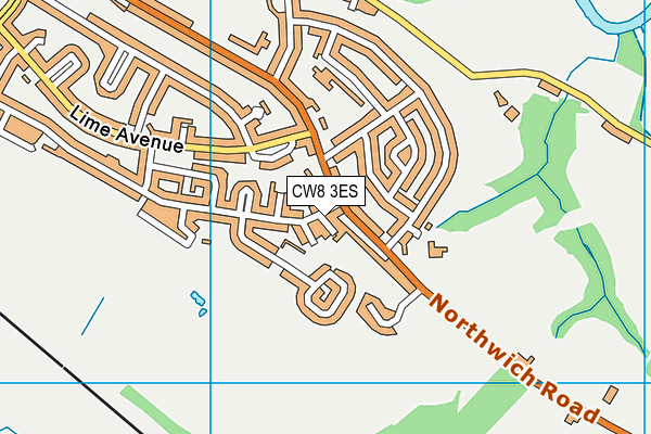 CW8 3ES map - OS VectorMap District (Ordnance Survey)