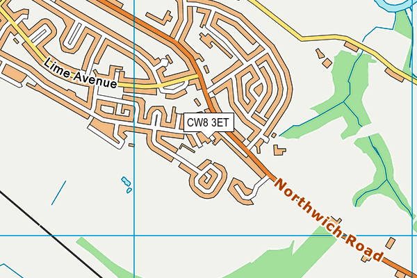 CW8 3ET map - OS VectorMap District (Ordnance Survey)