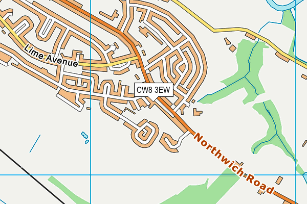 CW8 3EW map - OS VectorMap District (Ordnance Survey)