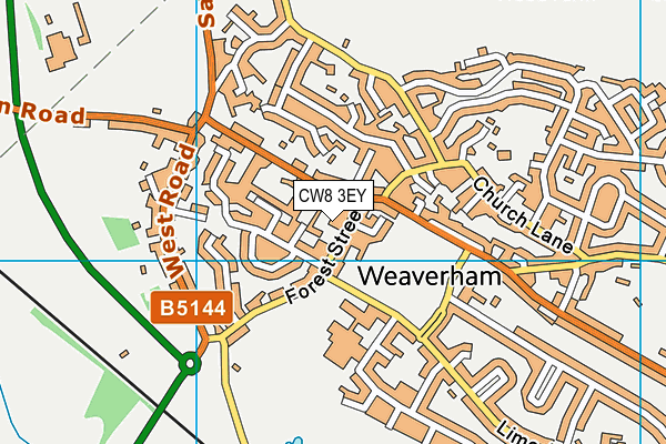 Weaverham Forest Primary School map (CW8 3EY) - OS VectorMap District (Ordnance Survey)