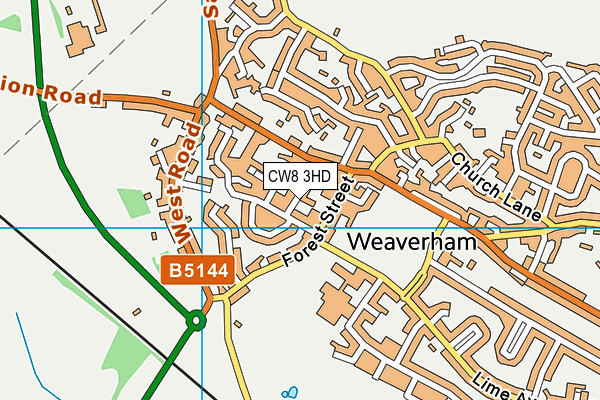 CW8 3HD map - OS VectorMap District (Ordnance Survey)