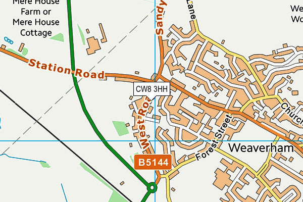 CW8 3HH map - OS VectorMap District (Ordnance Survey)
