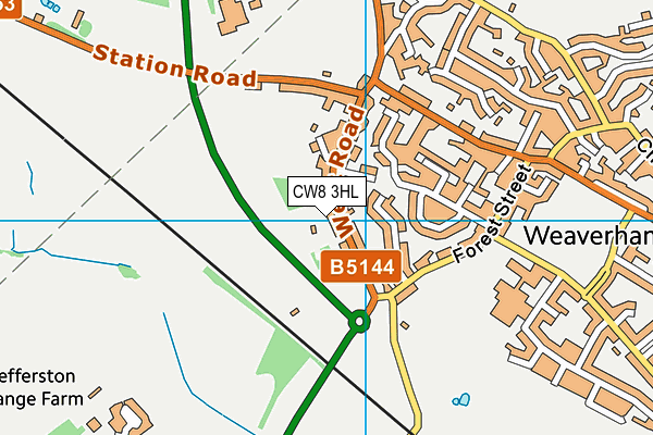 CW8 3HL map - OS VectorMap District (Ordnance Survey)