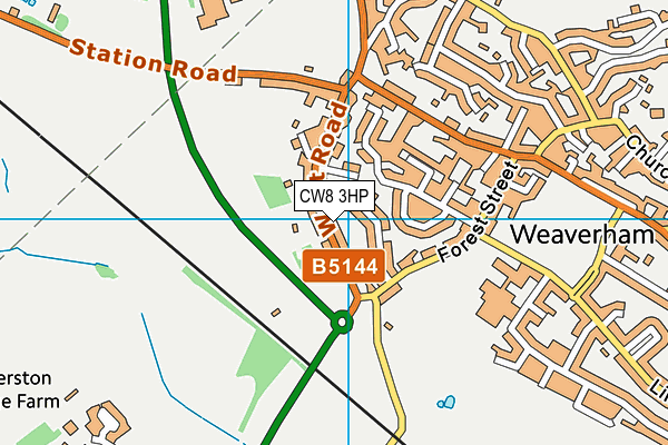 CW8 3HP map - OS VectorMap District (Ordnance Survey)