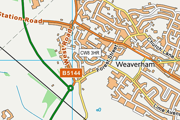 CW8 3HR map - OS VectorMap District (Ordnance Survey)