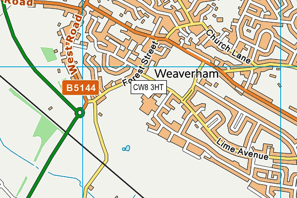 CW8 3HT map - OS VectorMap District (Ordnance Survey)