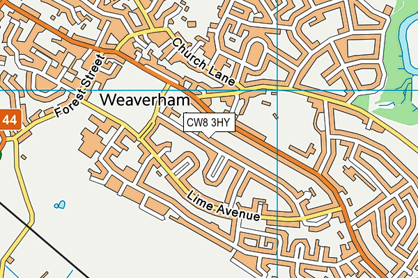 Weaverham Community Centre map (CW8 3HY) - OS VectorMap District (Ordnance Survey)