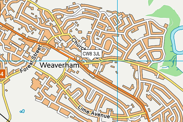 CW8 3JL map - OS VectorMap District (Ordnance Survey)