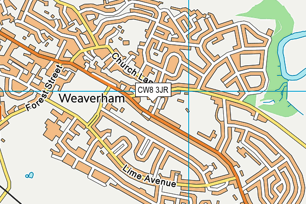 CW8 3JR map - OS VectorMap District (Ordnance Survey)