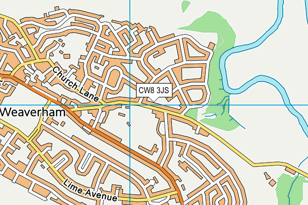 CW8 3JS map - OS VectorMap District (Ordnance Survey)