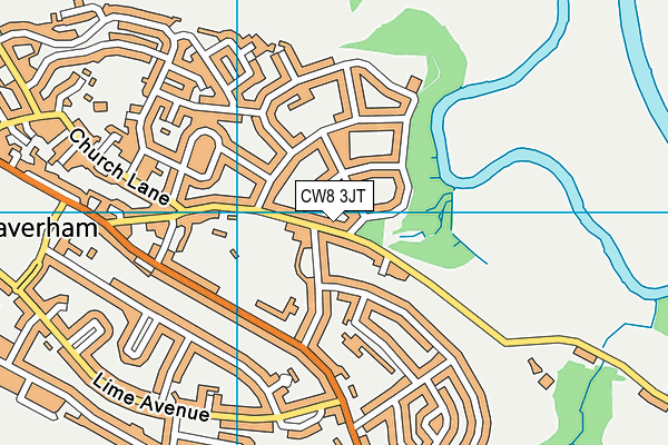 CW8 3JT map - OS VectorMap District (Ordnance Survey)