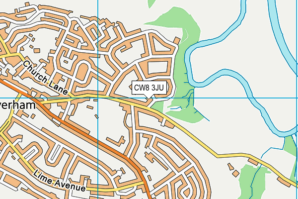 CW8 3JU map - OS VectorMap District (Ordnance Survey)