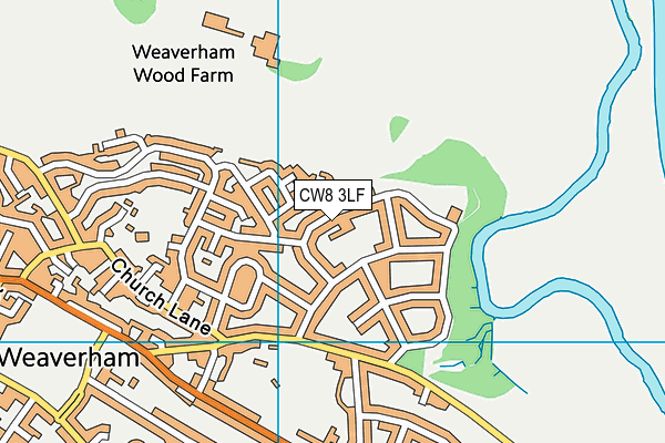 CW8 3LF map - OS VectorMap District (Ordnance Survey)