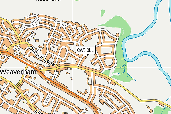 CW8 3LL map - OS VectorMap District (Ordnance Survey)