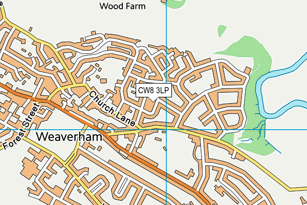 CW8 3LP map - OS VectorMap District (Ordnance Survey)