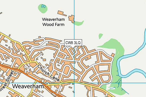 CW8 3LQ map - OS VectorMap District (Ordnance Survey)