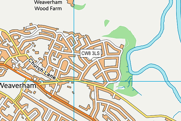 CW8 3LS map - OS VectorMap District (Ordnance Survey)