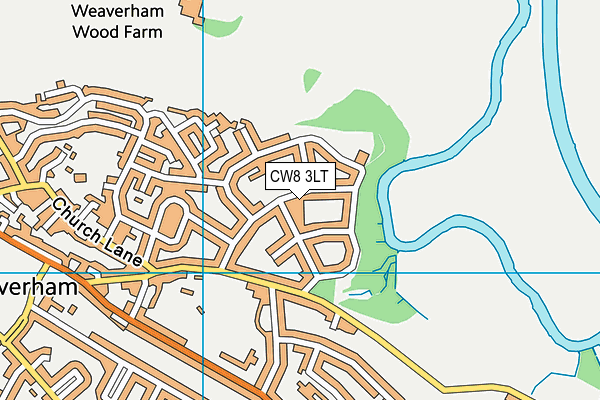 CW8 3LT map - OS VectorMap District (Ordnance Survey)