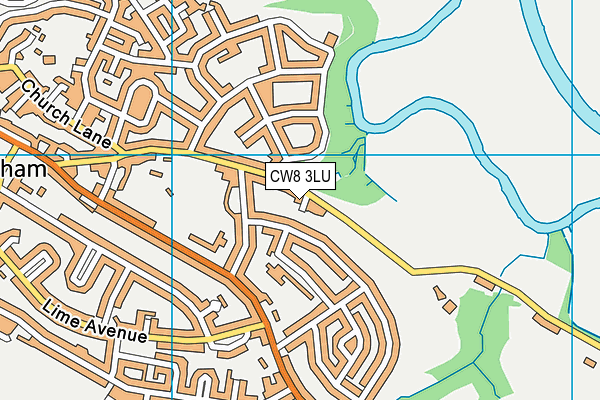 CW8 3LU map - OS VectorMap District (Ordnance Survey)