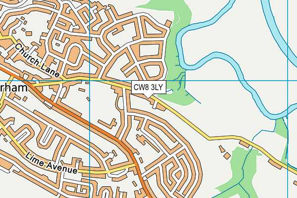 CW8 3LY map - OS VectorMap District (Ordnance Survey)