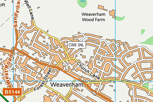 CW8 3NL map - OS VectorMap District (Ordnance Survey)