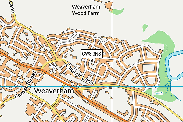 CW8 3NS map - OS VectorMap District (Ordnance Survey)