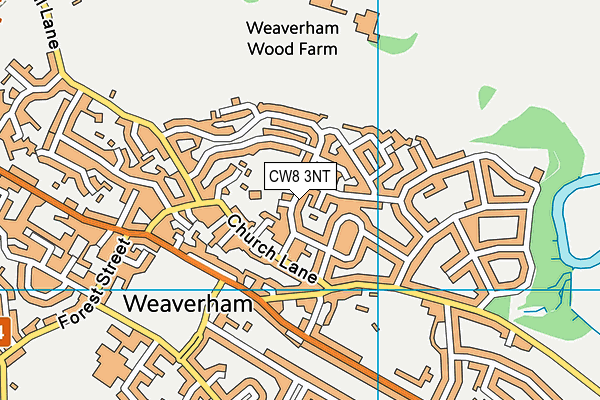 CW8 3NT map - OS VectorMap District (Ordnance Survey)