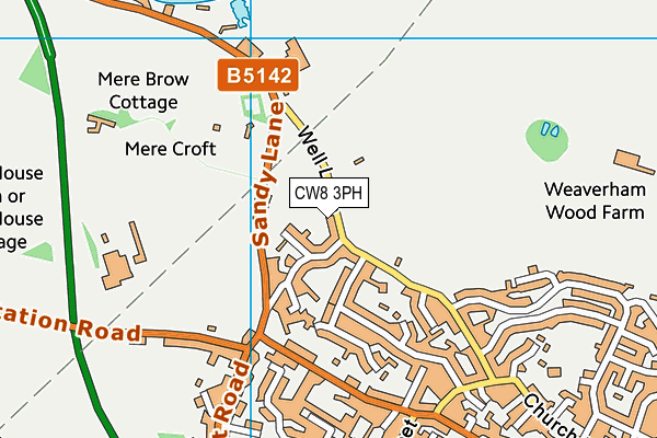 CW8 3PH map - OS VectorMap District (Ordnance Survey)