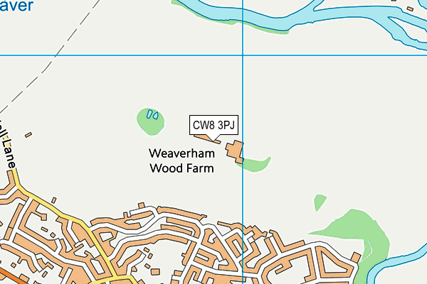 CW8 3PJ map - OS VectorMap District (Ordnance Survey)