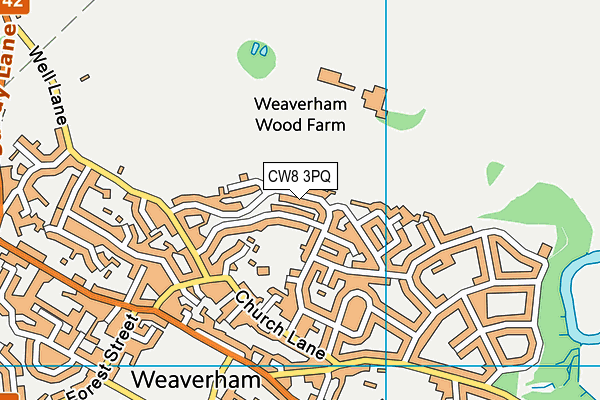CW8 3PQ map - OS VectorMap District (Ordnance Survey)