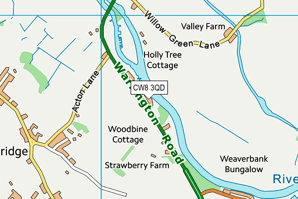 CW8 3QD map - OS VectorMap District (Ordnance Survey)