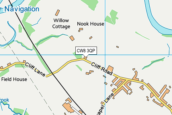 CW8 3QP map - OS VectorMap District (Ordnance Survey)
