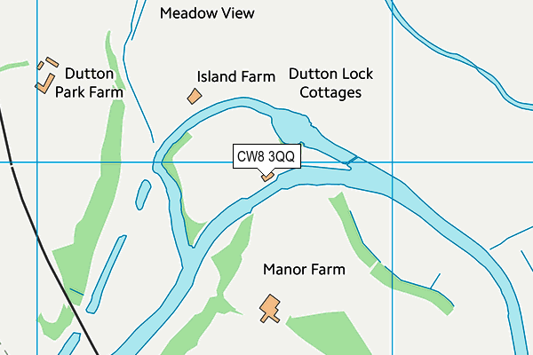 CW8 3QQ map - OS VectorMap District (Ordnance Survey)