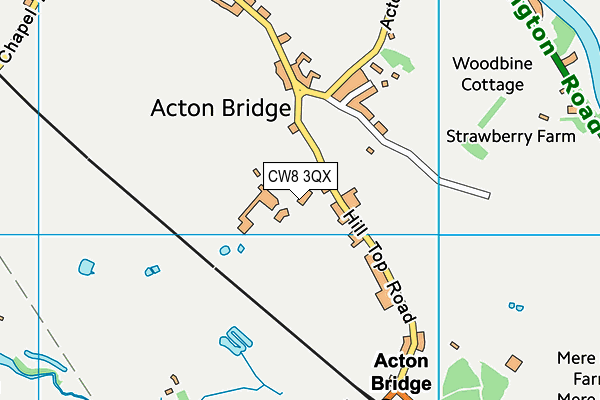 CW8 3QX map - OS VectorMap District (Ordnance Survey)