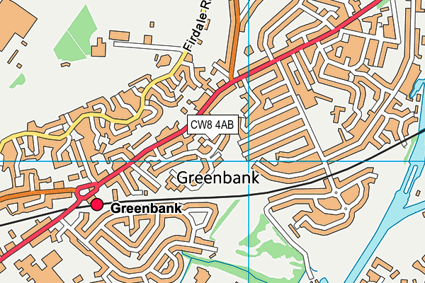 CW8 4AB map - OS VectorMap District (Ordnance Survey)