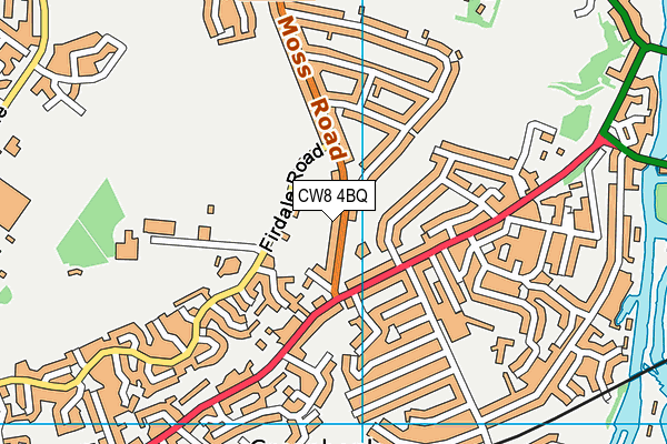 CW8 4BQ map - OS VectorMap District (Ordnance Survey)