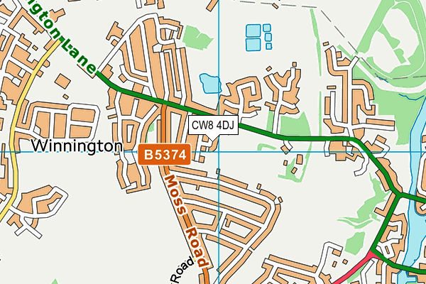 CW8 4DJ map - OS VectorMap District (Ordnance Survey)