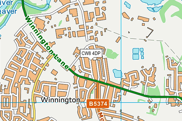 CW8 4DP map - OS VectorMap District (Ordnance Survey)