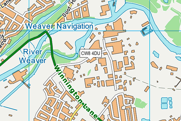 The Works Gym map (CW8 4DU) - OS VectorMap District (Ordnance Survey)