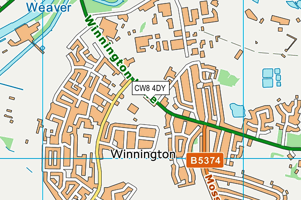CW8 4DY map - OS VectorMap District (Ordnance Survey)