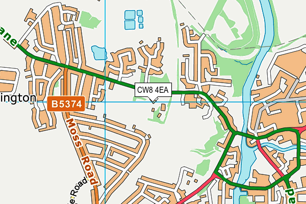 CW8 4EA map - OS VectorMap District (Ordnance Survey)