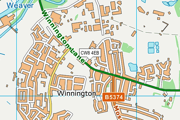 CW8 4EB map - OS VectorMap District (Ordnance Survey)