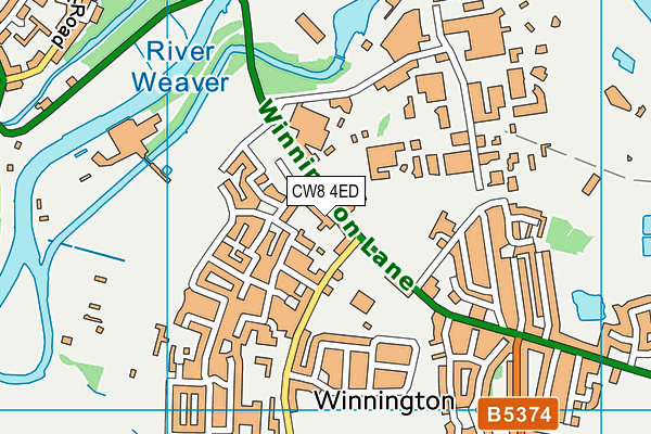 CW8 4ED map - OS VectorMap District (Ordnance Survey)