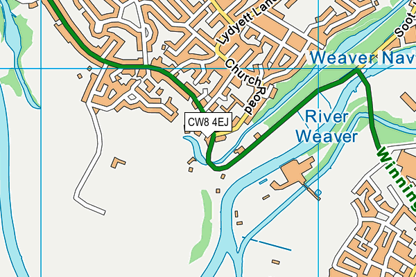 CW8 4EJ map - OS VectorMap District (Ordnance Survey)