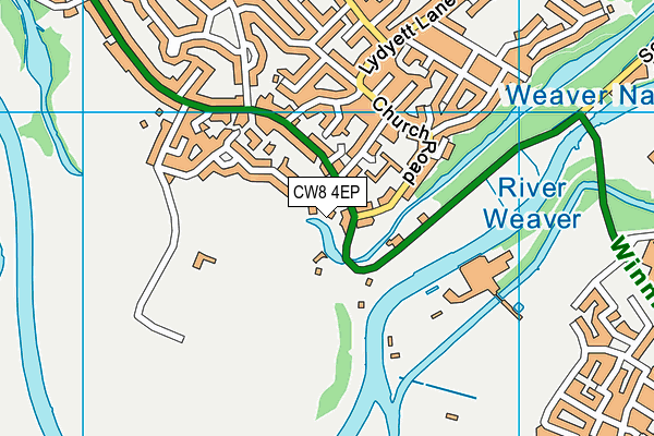 CW8 4EP map - OS VectorMap District (Ordnance Survey)