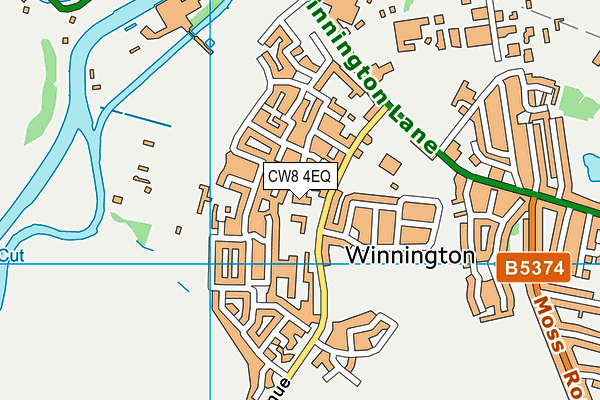 CW8 4EQ map - OS VectorMap District (Ordnance Survey)