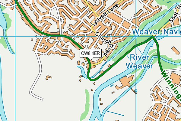 CW8 4ER map - OS VectorMap District (Ordnance Survey)